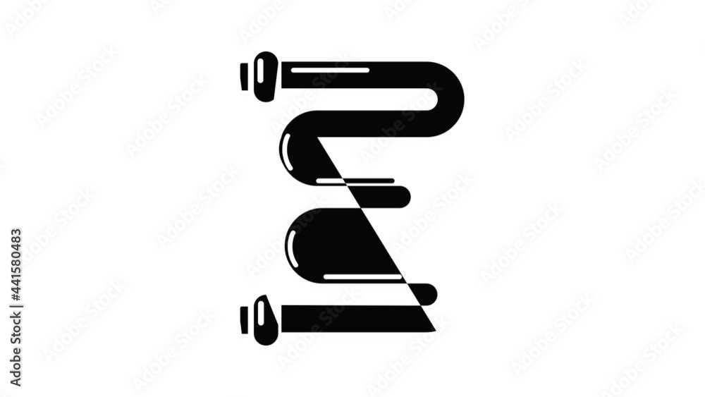 Poster coil battery icon animation simple best object on white