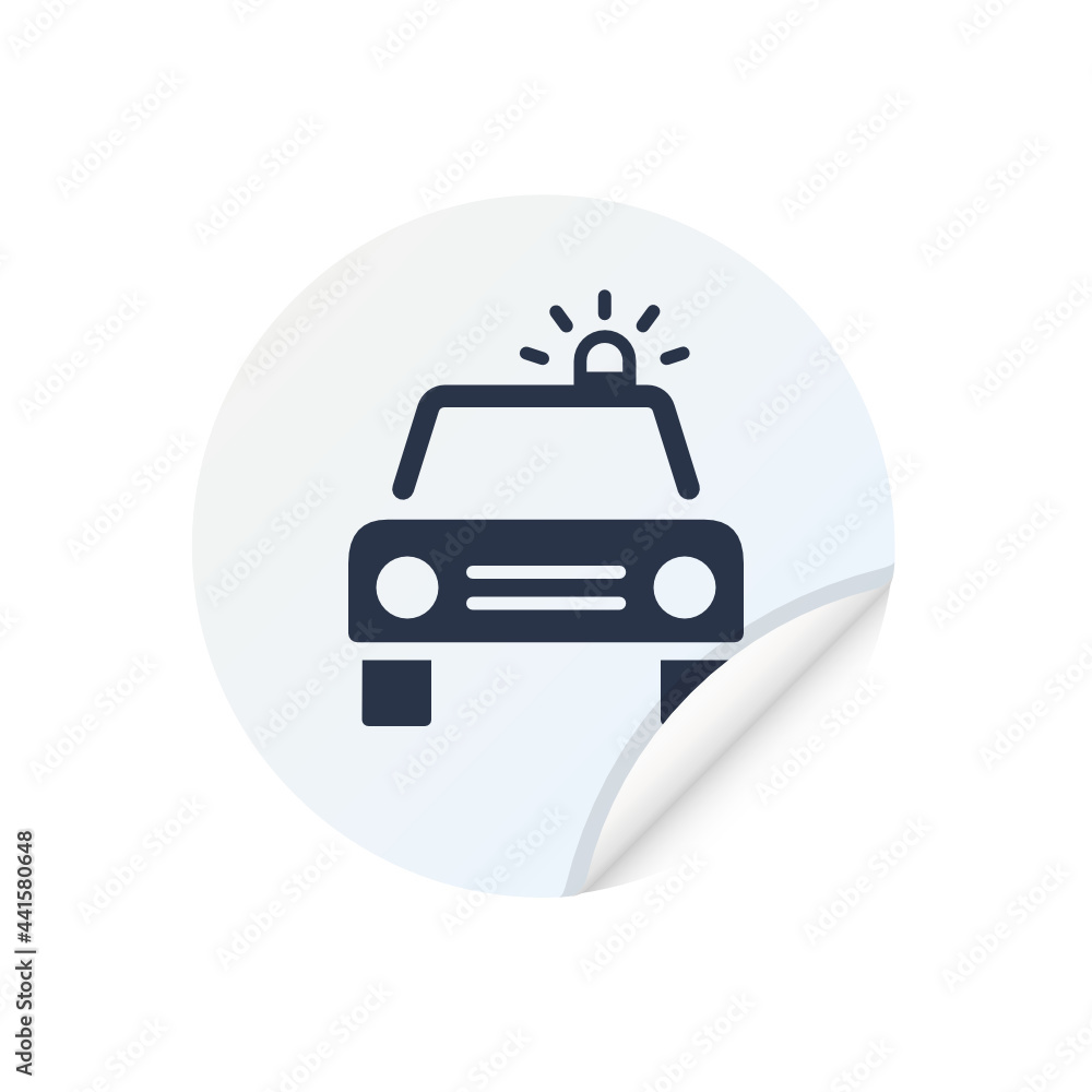 Wall mural police car - sticker