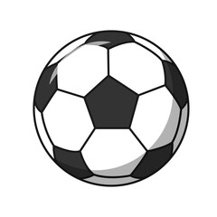 Fototapeta premium Football icon in flat style isolated on white background. Sport and fitness symbol stock vector illustration.