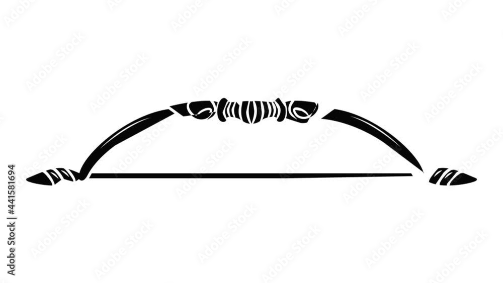 Aufkleber bow for arrow icon animation simple best object on white