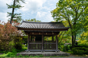 Fototapeta na wymiar Summer view of Kyuanji temple in Ikeda, Osaka, Japan