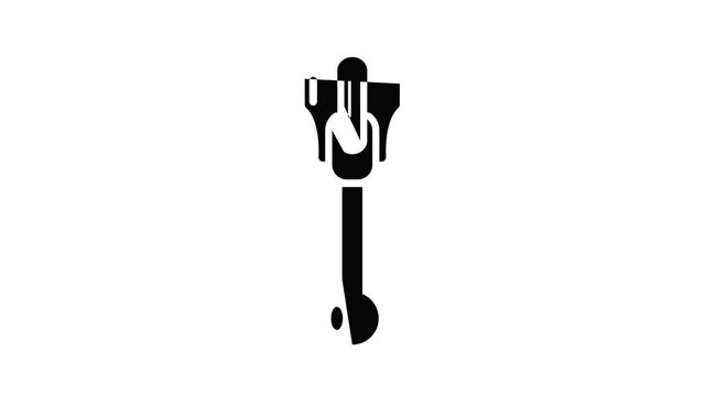 Bulb zip icon animation simple best object on white