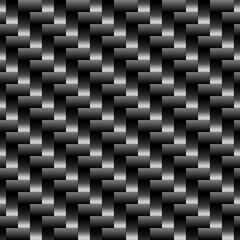 Vector seamless pattern. Gray and black fiber carbon texture. Modern geometric illustration