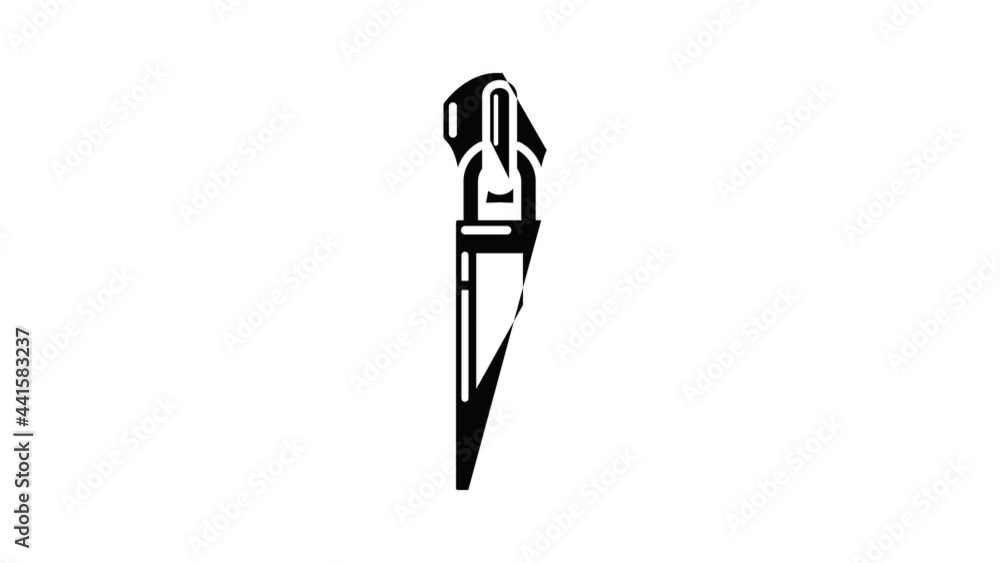 Poster synthetic zip icon animation simple best object on white