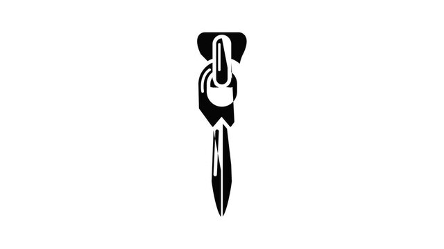 Coat zip icon animation simple best object on white