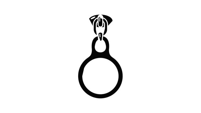 Round zip icon animation simple best object on white