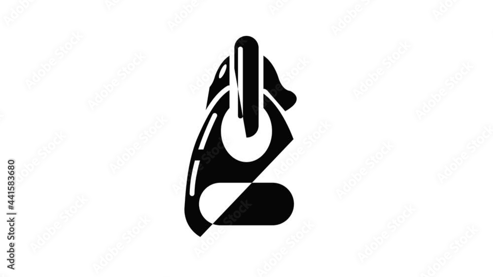Poster snake clasp icon animation simple best object on white