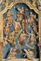 Altar of Fourteen Holy Helpers in Church of Our Lady of Jerusalem at Trski Vrh in Krapina, Croatia