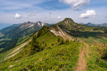 Mountain hike on the Blasenka and Seewaldsee in Vorarlberg Austria
