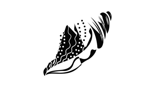 Nature shell icon animation simple best object on white