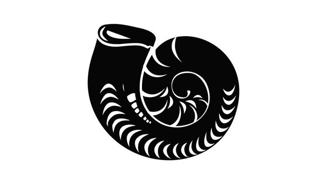 Round shell icon animation simple best object on white