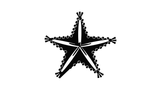 Starfish icon animation simple best object on white