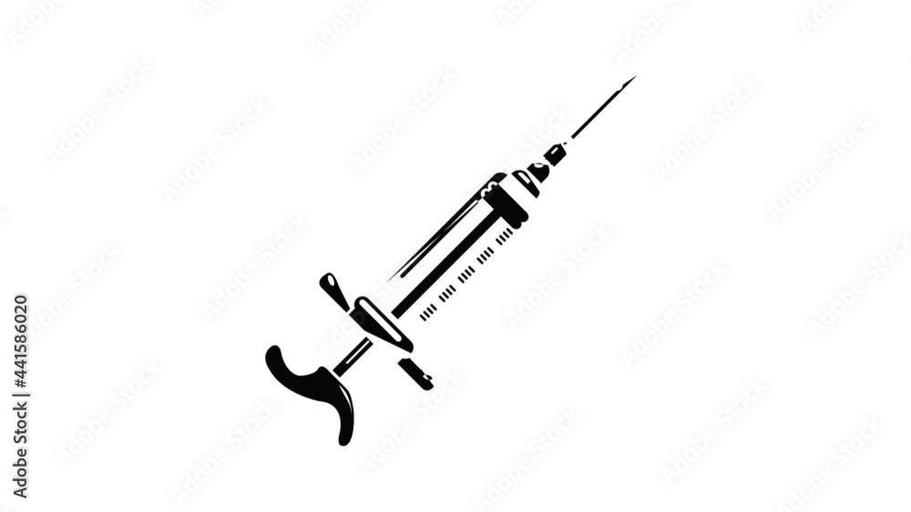Poster injector icon animation simple best object on white