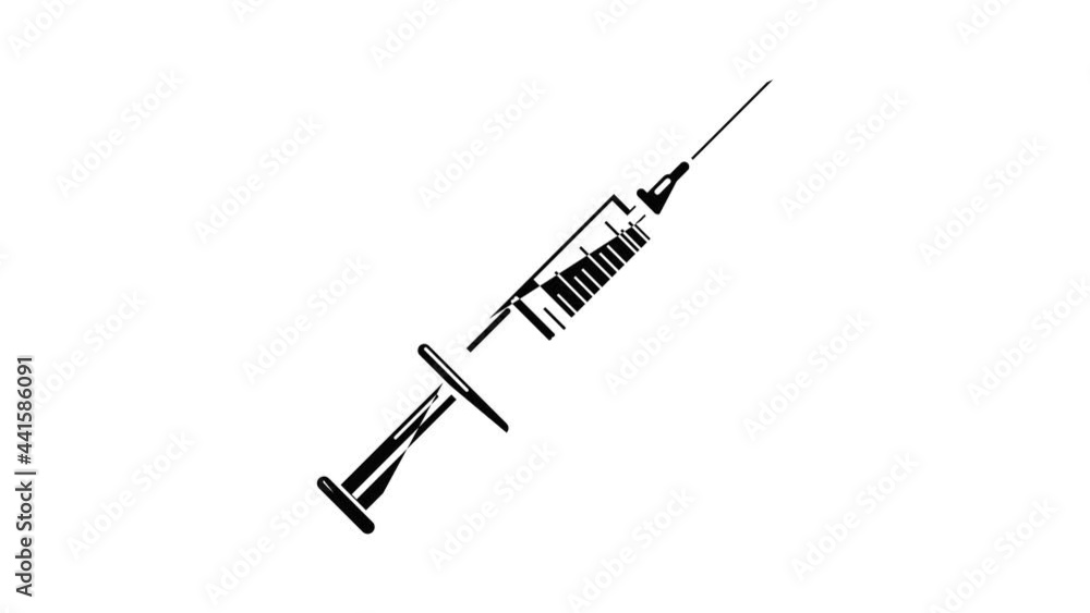 Poster vaccination icon animation simple best object on white