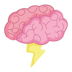 brain with lightning