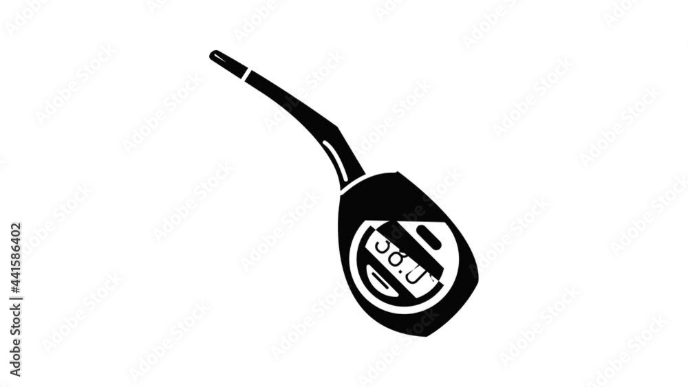 Poster thermometer icon animation simple best object on white