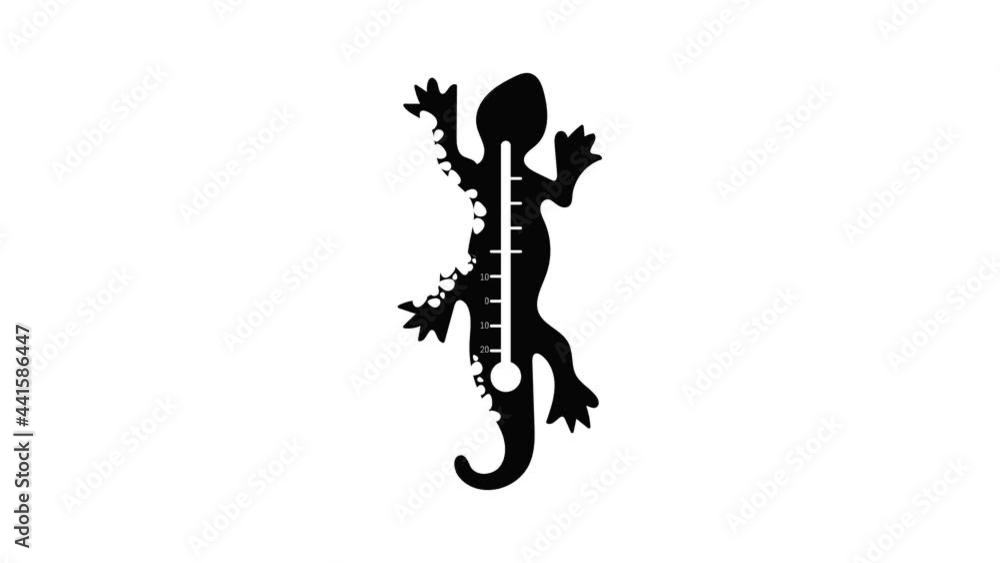 Poster weather thermometer icon animation simple best object on white
