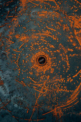 Rusted Metal Texture Background, orange color