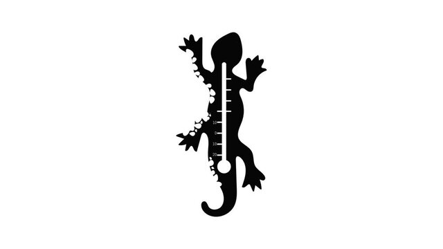 Weather thermometer icon animation simple best object on white