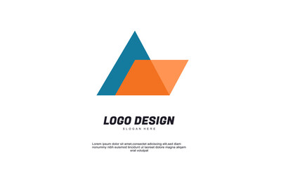 abstract creative  curved shapes color logo  template for business company Technology media logotype