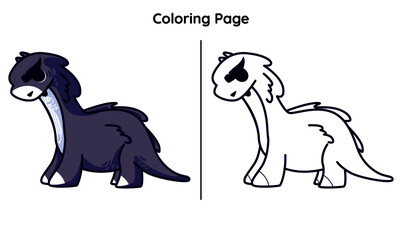 Cute animal coloring pages. suitable for children, books, education