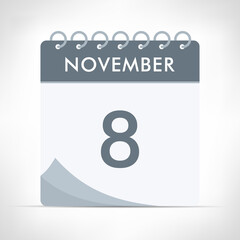 November 8 - Calendar Icon