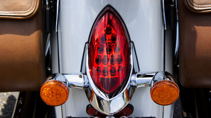 A Taillight on a Motorcycle