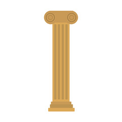 Icon on white background column of ancient greece