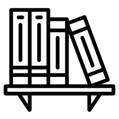 bookshelf line icon