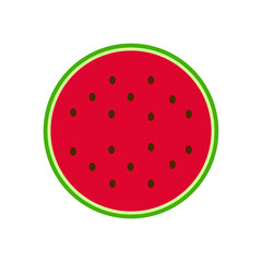 Watermelon icon on white background