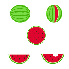 Watermelon icon on white background