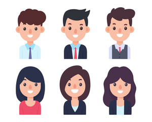 The staff are dressed politely. Business men and women. job application concept