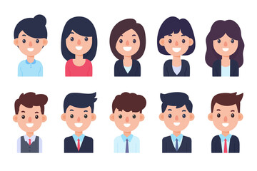 The staff are dressed politely. Business men and women. job application concept