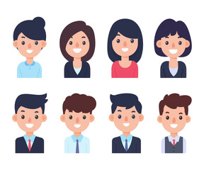 The staff are dressed politely. Business men and women. job application concept