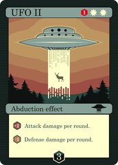 Vector art in RPG game style. UFO concept.