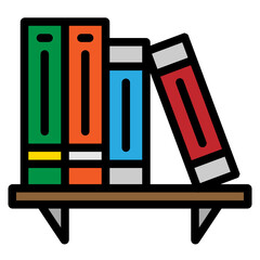 bookshelf line icon