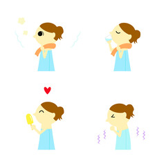 風呂上がりの女性（まとめ髪）