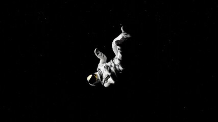 Obraz na płótnie Canvas Astronaut lost in space