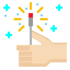 Fototapeta premium sparkler flat icon