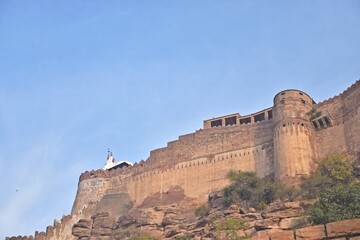 interior and exterior of mehrangarh fort, jodhpur, rajasthan, india