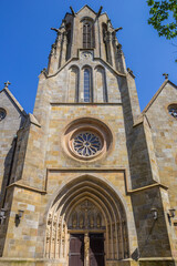Fototapeta na wymiar Tower of the historic Sankt Vitus church in Meppen, Germany