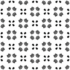  floral seamless pattern background.Geometric ornament for wallpapers and backgrounds. Black and white pattern. 