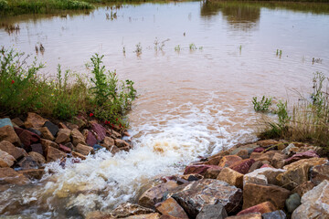 overflow basin after rain