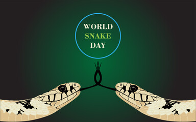 world snake day vector illustration, for poster, banner, background, easy to edit, eps 10