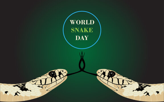 world snake day vector illustration, for poster, banner, background, easy to edit, eps 10