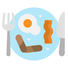 breakfast flat icon