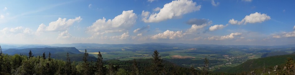 mountains. blue sky. 