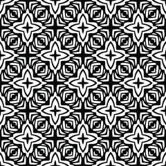  floral seamless pattern background.Geometric ornament for wallpapers and backgrounds. Black and white pattern. 