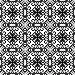 Keuken spatwand met foto floral seamless pattern background.Geometric ornament for wallpapers and backgrounds. Black and white   pattern.  © t2k4
