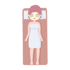 woman with a mask in spa